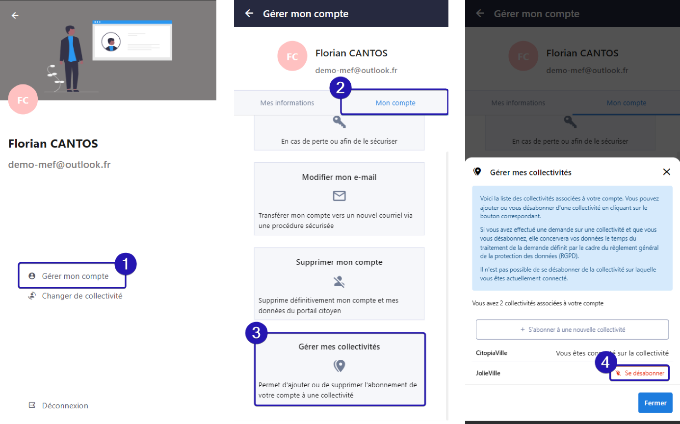 Comment supprimer l’abonnement à une collectivité ?